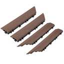 Design House Deck Tile Outside Corner Trim for Square Deck Tiles, Covers 6 Square Feet, Russet Canyon, 4-Pack