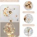ykolupty Pendant Lights Kitchen Island 3-Light Gold Crystal Island Lights Dining Foyer Entrance Modern Chandeliers LED Dimmable 2700-6000K