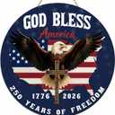3 x 250 Anniversary USA Merchandise 4th of July Decorations Outdoor Door Sign 250th Anniversary Decorations 4th of July Decor (BLACK)