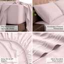 Mellanni King Sheets Set - 4 PC Iconic Collection Bedding - Hotel Luxury, Extra Soft, Cooling Bed Sheets - Wrinkle, Fade, Stain Resistant (King, Blush Pink)
