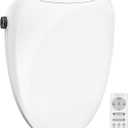 Bidet Toilet Seat Elongated,Electric Heated Bidet with Warm Water,Dryer,Remote Control & Multiple Spray Modes,Self-Clean Nozzle,Anti-Yellowing Material,for Women,Men,Pregnant & Elderly