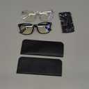 livho High Tech Blue Light Glasses - Advanced 99% Blue Light Blocking Computer Glasses - Anti Eyestrain & UV Glare Protection (*B1 Light Black+clear)