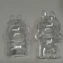 2pcs Doll Protective Covers, Plastic Clear Display Sitting & Standing Protective Cases Transparent Storage Bag Purse Covers Practical Protector Accessories for Doll Clothes Display