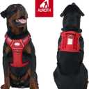AUROTH Tactical Dog Harness for Large Dogs No Pull Adjustable Pet Harness Reflective K9 Working Training Easy Control Pet Vest Military Service Dog Harnesses Red XL