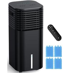FANCOLE Windowless Portable Air Conditioners with 4Modes & 3Speeds, 15H Timer for Smart Auto-off, 2Gal Tank for 20H Cooling, Evaporative Air Cooler 17 FT Remote, 120° Swing Swamp Cooler No Hose Needed