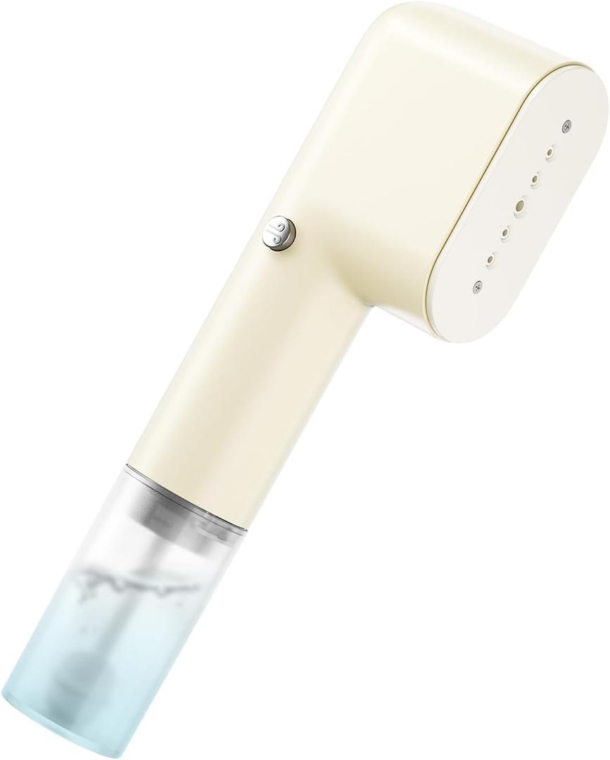 Travel Steamer for Clothes Portable Mini, Hand Held Steamer, Small Steam Iron for Clothes, 15s Fast Heat-up, Handheld Clothing Steam 800W for Garments, Fabric Wrinkle Remover for Home Travel, 120V (Beige)