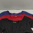 3 Pack Women's Crop Tops Workout Tshirt Cotton Short Sleeve T Shirts Cropped Basic Tees ((Square Neck) Burgundy/Navy/Black)