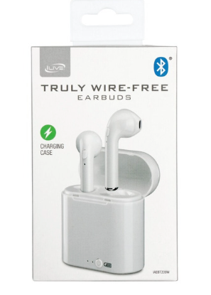 iLive White Wireless Earbuds