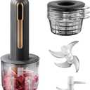 Electric Mini Food Processor, 4-Cup Portable USB Small Food Processor, Garlic Mincer, for Dicing, Mincing, and Puree, Black