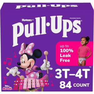Pull-Ups Girls' Potty Training Pants, Size 3T-4T Training Underwear (32-40 lbs), 84 Count