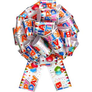 Retrowavy 2 Pcs 16 Inch Large Birthday Pull Bow for Present Gift Wrapping Giant Gift Bow for Car Colorful Car Ribbon for Birthday Party Holiday Presents