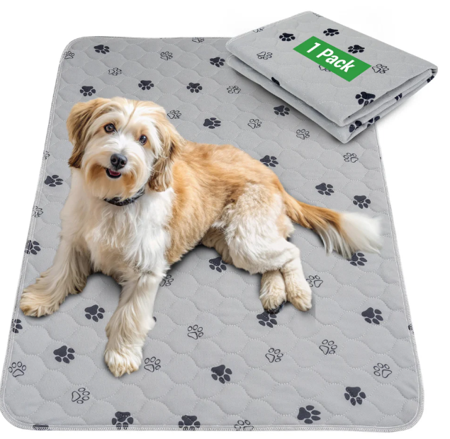 GOGREEN Waterproof Reusable Pets Training Pads Washable Pee Pads for Dogs, Puppy Pads for Potty Training with Leakproof Bottom (1 Pack, 72"x72")