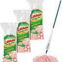 Libman Wonder Mop Plus 3 Refills, Self-Wringing, Absorbent, Microfiber Floor Mop for Household Multi-Surface Cleaning, 3 Machine Washable Replacement Heads