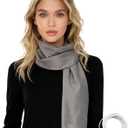 EMF Shielding Grounding Scarf with Silver Fiber Faraday Fabric for Earth Connection & Anti-Radiation (39.5"x4.5") |Unisex Design