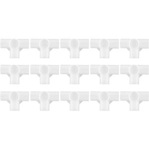 uxcell Shoe Rack Accessories Connectors, 16mm Inner Diameter for Repair Assembled Wardrobe 4 Way, Replacement of Parts 15 Pcs