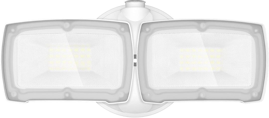 LEPOWER 3000LM Dusk to Dawn LED Security Light, 28W Flood Lights with Photocell, 5500K White Light, IP65 Waterproof, 2 Adjustable Heads Exterior Outdoor Security Lights for Garage, Backyard (White)