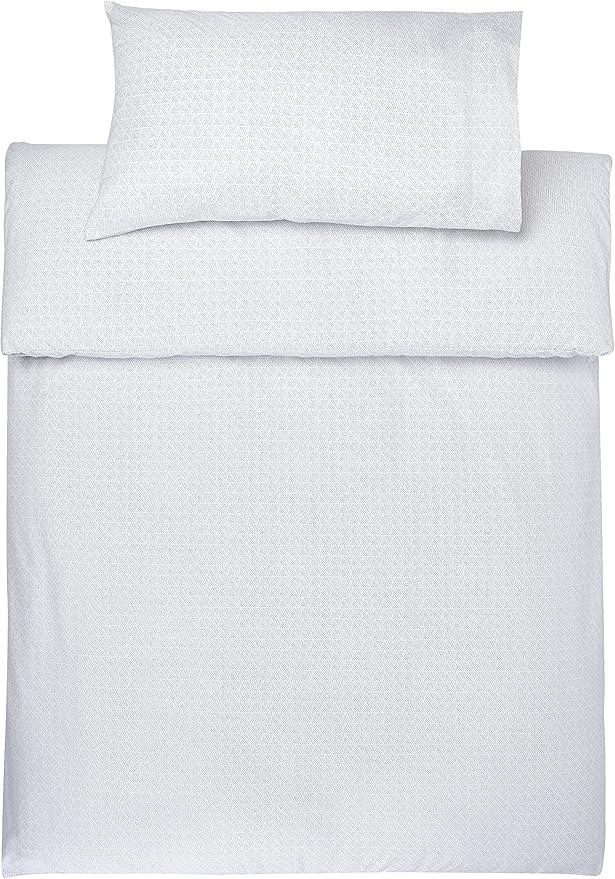 Amazon Basics Microfibre Duvet Cover Set, Cross Hatch Grey, 135 x 200 cm / 50 x 80 cm x 1