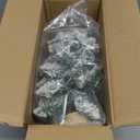 AuldHome Design Mini Christmas Trees (3-Pack, 10-Inch, Flocked); Canadian Pine Greenery Tabletop Holiday Decor