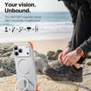 TORRAS Q3 Rugged for iPhone 17 Pro Max Case with 360 Magnetic Stand, [Tough 7X Mil-Grade Protection] Fit for MagSafe, [Anti-Slip Grippy Sides] Camera Control Button,Microfiber Lining, Sandstone Gray