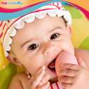 The Teething Egg Baby Teether  Freezable Teething Toy for Babies 36 Months up to 18 Months  Made in USA, Food-Grade TPE, Pink (Single)