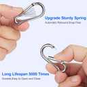 2 x 24 Pcs Small Carabiner,1.97 inch Small Spring Snap Hook, Carabiner Clips for Outdoor Camping, Swing, Hammock, Hiking, Fishing, Quick Link Keychain,for Bird Feeders or Dog Leash.M5