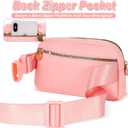 Graduation Gifts for Teens Kids Daughter Sister Her - Birthday Gifts for 3 4 5 6 7 8 9 10 11 12 13 Year Old Girls,Fanny Pack Crossbody Bag Belt Bag Cute Trendy Stuff | Peach,Initial A