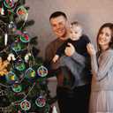 Chunful 72 Pcs DIY Wooden Crafts to Paint 3D Unfinished Paint Your Own Ornaments Wood Hanging Cutouts Blank Hollow Wood Slice for DIY Craft Projects, Winter Holiday Decorations