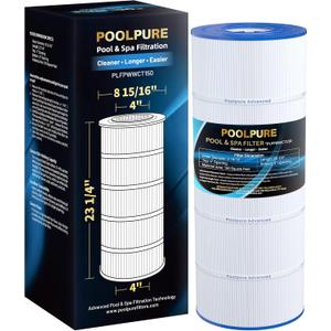 POOLPURE PLFPWWCT150 Pool Filter Replaces PWWCT150, Ultral-B3, Clearwater II ProClean 150, 817-0150N, Unicel 8414, Filbur FC-1287, SD-00210, 150 Sq.ft Filter Cartridge (1 Pack)