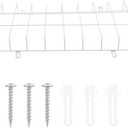 Exit Sign Wire Guard, Emergency Signal Protective Cover Emergency Lights Protection Cage Metal Wall Light Safety Wire Guard with Installation Screws for Shopping Mall Company School (360x175x35MM)