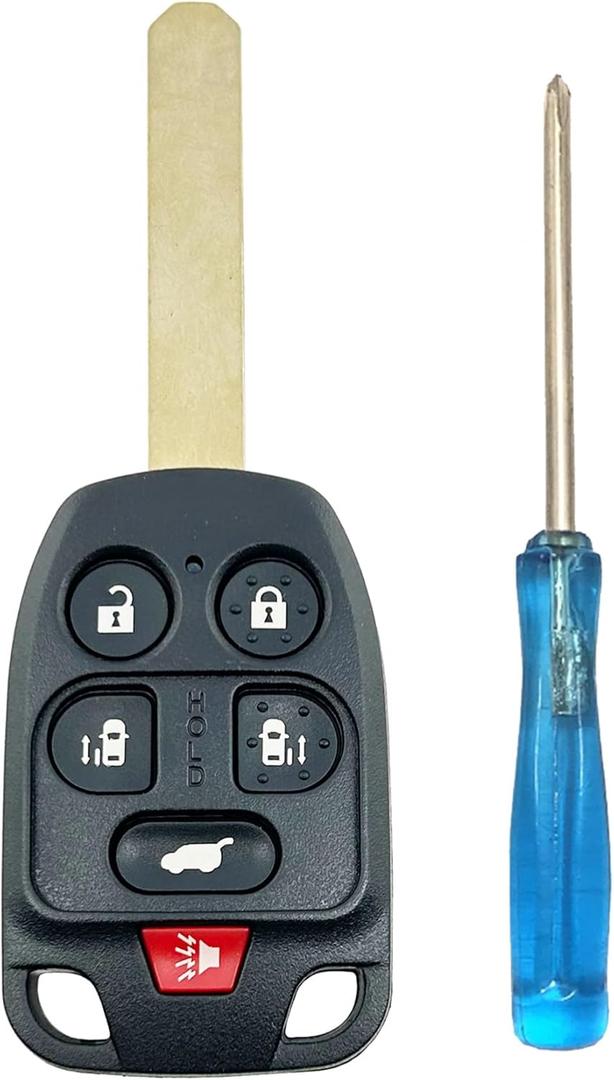 Replacement Key Fob Cover Case fit for 2011 2012 2013 Honda Odyssey Keyless Entry Key Fob Shell (6 Buttons)