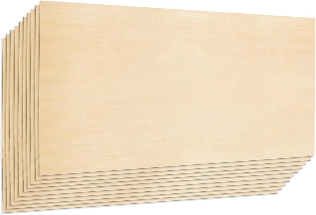 Plywood Sheet Board, A Grade, 22 x 12 inch, 1.5mm Thick, Pack of 10 Unfinished for Crafts Basswood by Craftiff Plywood Sheet Board, A Grade, 22 x 12 inch, 1.5mm Thick, Pack of 10 Unfinished for Crafts Basswood by Craftiff