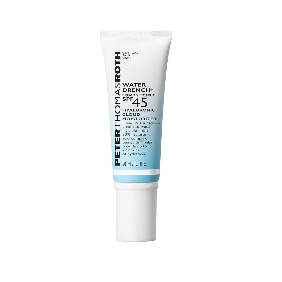 Peter Thomas Roth | Water Drench Broad Spectrum SPF 45 Hyaluronic Cloud Moisturizer (1.7 Fl Oz (Pack of 1))