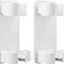 2Pcs Curling Iron Holder Hot Tools Holder,Hair Straightener Holder Wall Mounted Blow Dryer Holder,Hair Tools Organizer for Curling Wands, Hair Straighteners,Combs