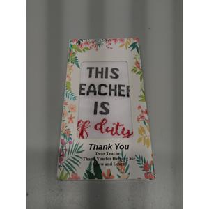 Best Teacher Ever Socks “This Teacher Is Off Duty” Sole Women's One Size 6 - 11