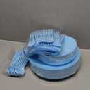 EI 150pcs Blue Plastic Plates Disposable Light Blue Baby Shower Plates Heavy Duty Dinnerware Set Plastic Silverware for Party,Wedding,Easter,Spring Afternoon Tea