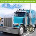 Grandroad auto 20 Pack Lug Nut Covers for Semi Trucks, 33mm by 2-1/2" Thread On Push-on Nut Cover Caps ABS Plastic Anti-Rust