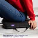 Purple Royal Seat Cushion, Portable 2 Inch Gel Seat Cushion, GelFlex Grid
Handles for Car, Office Chair, Stadium - Pressure-Reducing for Hard Seats, Temperature-Neutral, No-Slip - Made in USA