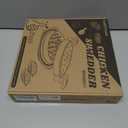 Chicken Shredder Large Chicken Breast Shredder Tool Twist with Brush&Fork, Visible Meat Shredder Machine, Anti-Slip Strip, Ergonomic Handle, BPA Free, Suitable for Pork Beef Chicken(Orange)