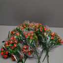 20 Pcs Artificial Strawberry Branches 11.81" Long Stem Strawberry Picks Plastic Realistic Straw Berry with Green Leaves Simulation Fruit Branch Decorative Branch for Vase Home Party Decoration