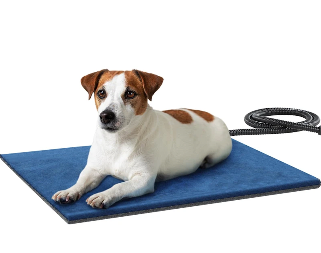 Pecute Dog Heat Pad, Pet Heating Pad Constant Temp Safe, Pet Heat Pad Anti-Bite and Waterproof, Puppy Heat Pad with Flame Retardant Cotton, Soft Cosy Heated Cat Bed for Cats and Dogs (M, 40x32 cm)