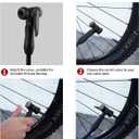 BV Bicycle Pump Durable Bike Floor Pump 17/24 inch Smart Valve Head, 160 psi, Automatically Reversible Presta and Schrader