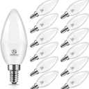 Energetic E12 LED Candelabra Light Bulbs 5.5W (60 Watt Equivalent), 3000K Warm White, 600LM Chandelier Light Bulbs, B11 Candle Bulbs for Ceiling Fan, CA 80 Recessed Can Light, Non-Dimmable, Pack of 12
