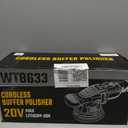 VERVEWAVE Cordless Buffer Polisher Kit for Dewalt 20V Battery (No Battery), 6-Inch Orbital Car Polisher Variable Speed 18005500 RPM, 17PCS Polishing Accessories, for Car Polishing/Waxing (Tool Only)