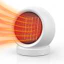 Space Heater,600W Energy Efficient Desk Heater for Indoor Use,PTC Ceramic Fast Heating Electric Desktop Heater for Home Bedroom Office Desk White