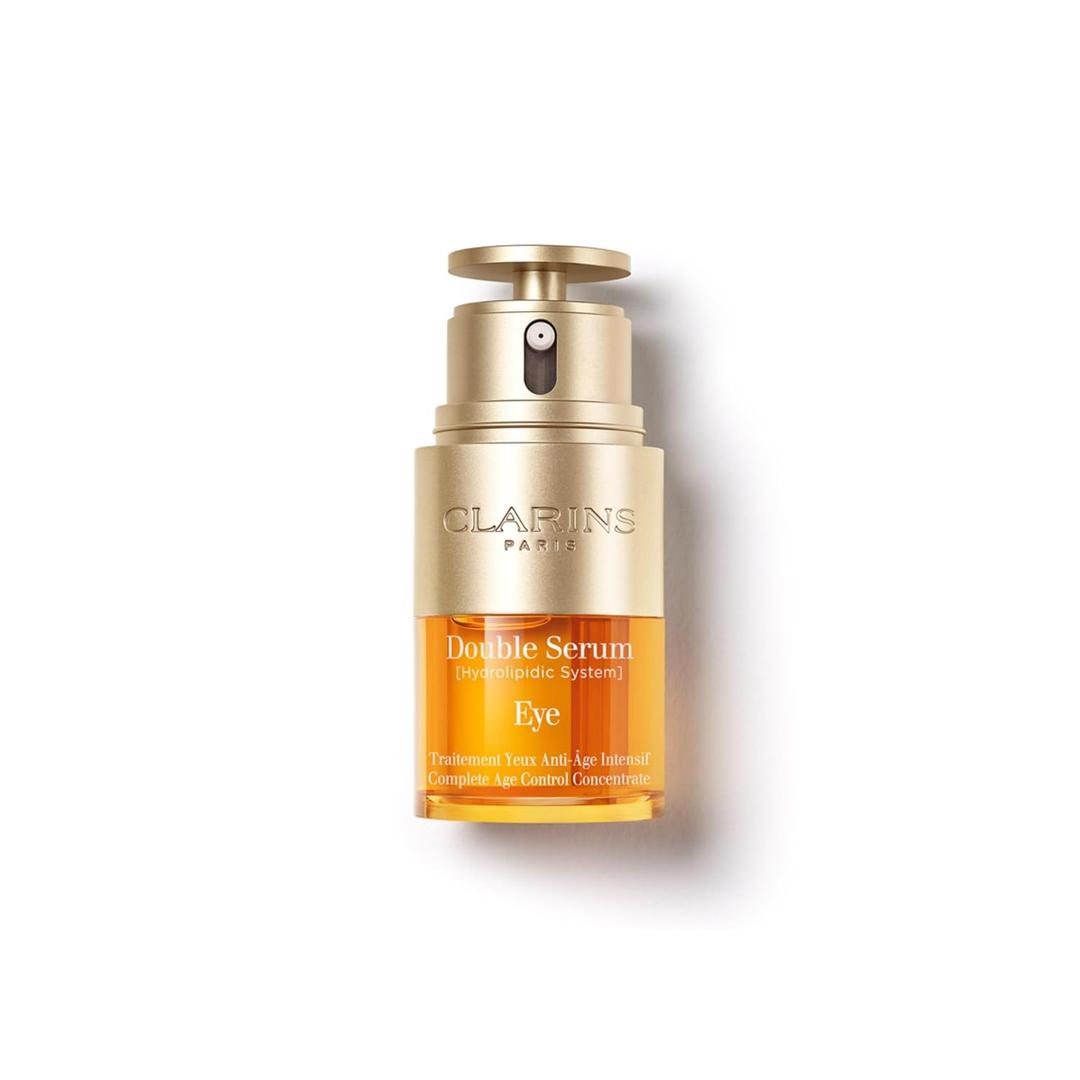 Clarins DOUBLE SERUM EYE | Anti-Aging Eye Treatment | Visibly Smoothes, Firms, Hydrates and Revitalizes For More Youthful-Looking Eyes In Just 7 Days* | 13 Plant Extracts, Including Turmeric | 0.6 Oz