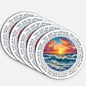 5Pcs Do Not Be Afraid Christian Stickers
