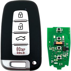 4 Buttons Keyless Remote Car Key Fob Fit for Hyundai 2012-2013 Elantra, 2011-2014 Sonata, Azera, 2009-2014 Genesis Kia 2011-2013 Optima, 2011-2013 Soul (SY5HMFNA04) 2015 Sonata Hybird (Black)