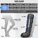Sequential Leg Compression Massager for Circulation : Full Leg Air Compression Boots for Massage Therapy & Fatigue Relief - 9 Intensity, 6 Modes, 3 Timers for Athletes, Runners, Gym (Medium)
