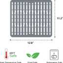 GSlife Expandable Dish Drying Rack for Large Sink- Stainless Steel Over the Sink Dish Drainer with Silicone Sink Protector and Locking Knob for Kitchen, 12.8" W x 13.4"-20.5" L, Silver