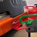 Zero Turn Mower Trailer Hitch Kit, 1/4" Thick Heavy Duty Steel Lawn Mower Trailer Hitch with Pin and Versatile Chain Slot, Includes Carriage Bolts, R Clip, Green and red Suit